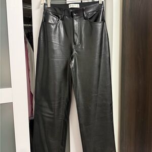Curve Love High Rise Relaxed Leather Pant